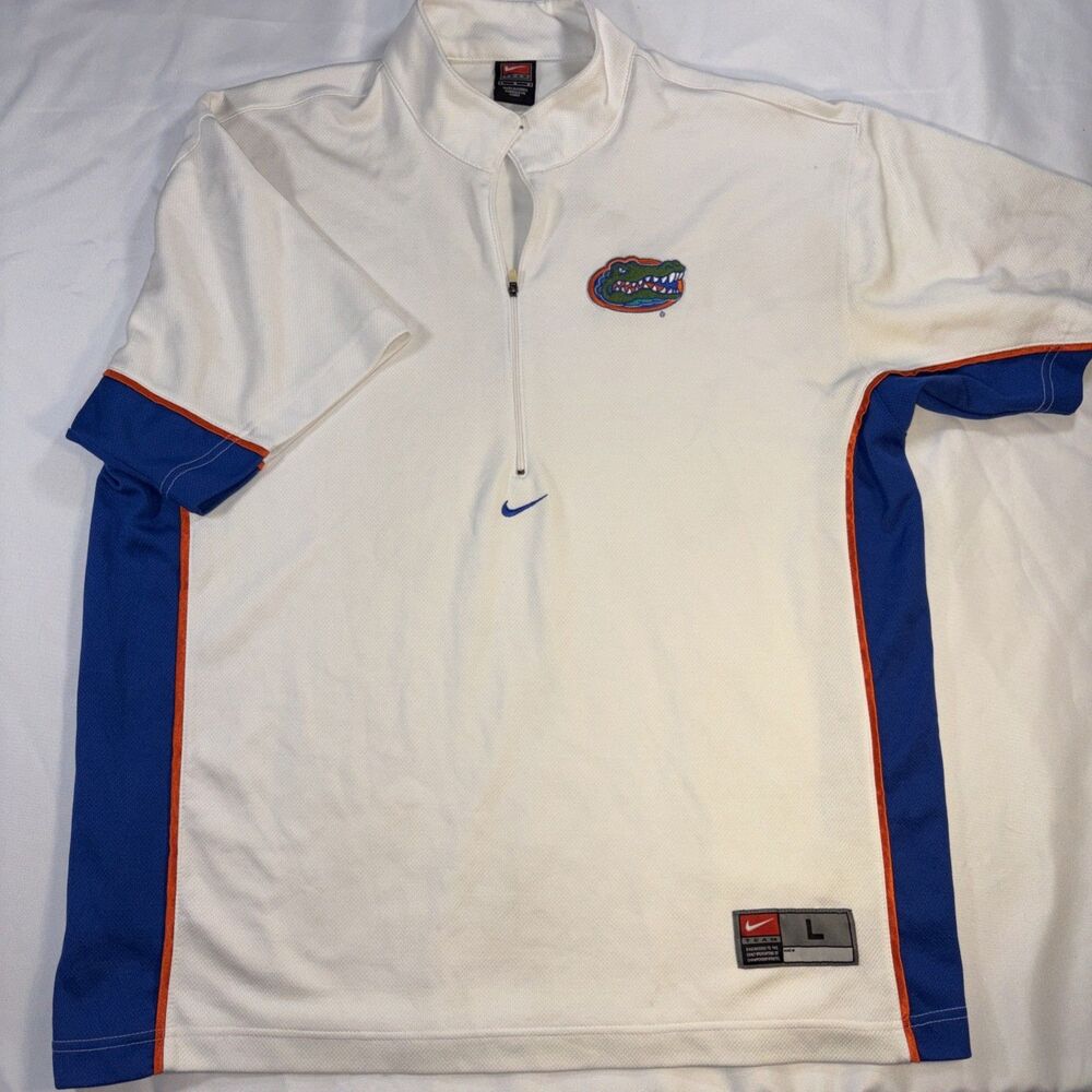 Florida Gators Nike Team Short Sleeve Quarter Zip Coaching Shirt Men’s Large